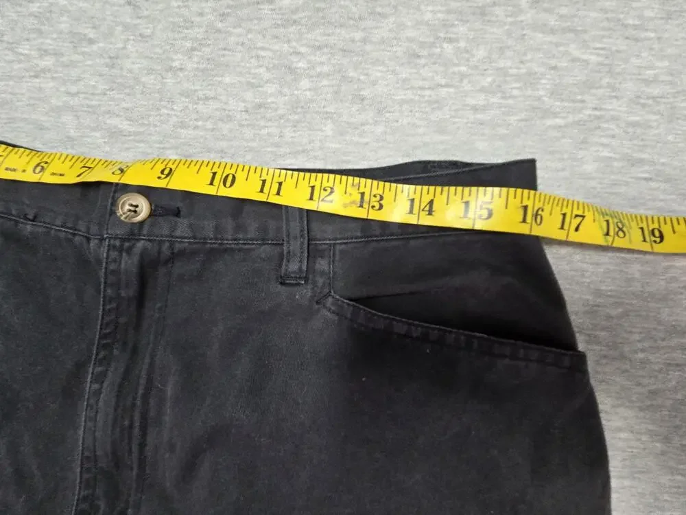 White Stag Skirt Womens 16 Black Cotton Twill Straight Pencil Knee Length Casual